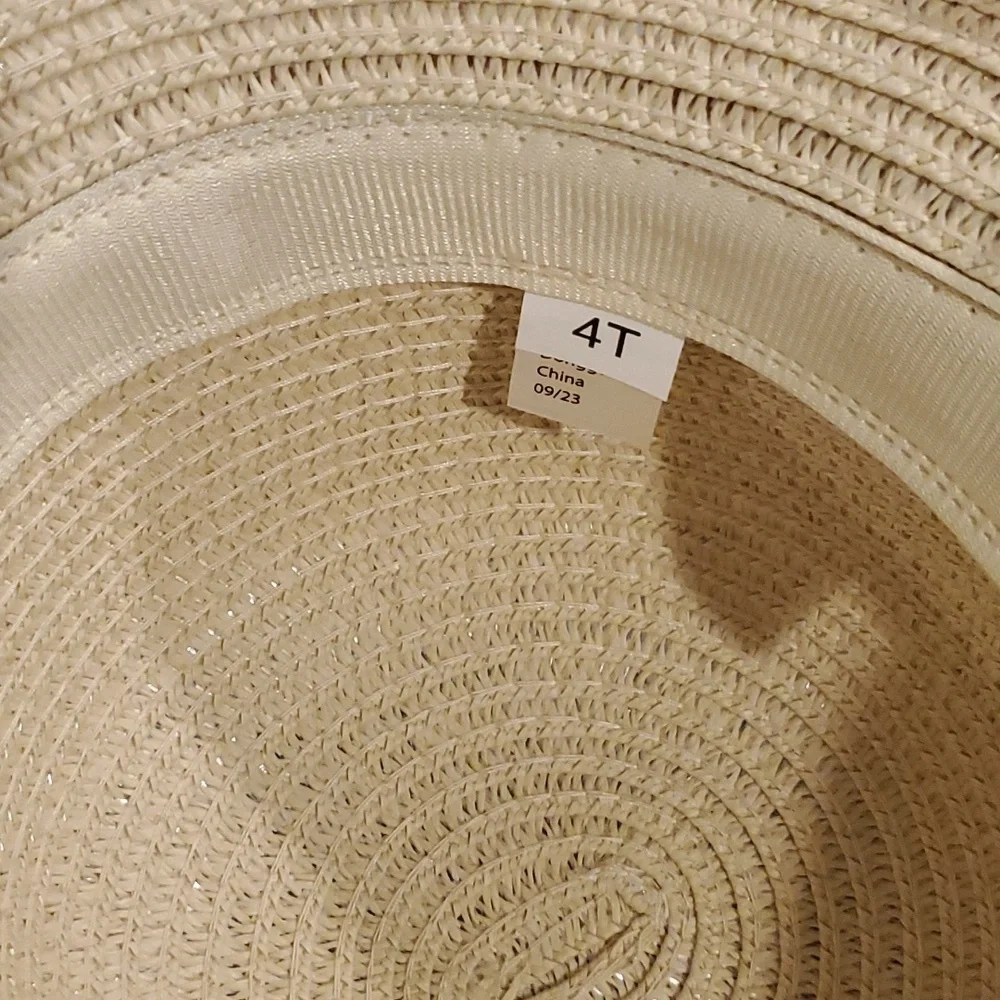 Pompom Straw Hat Sizec4T